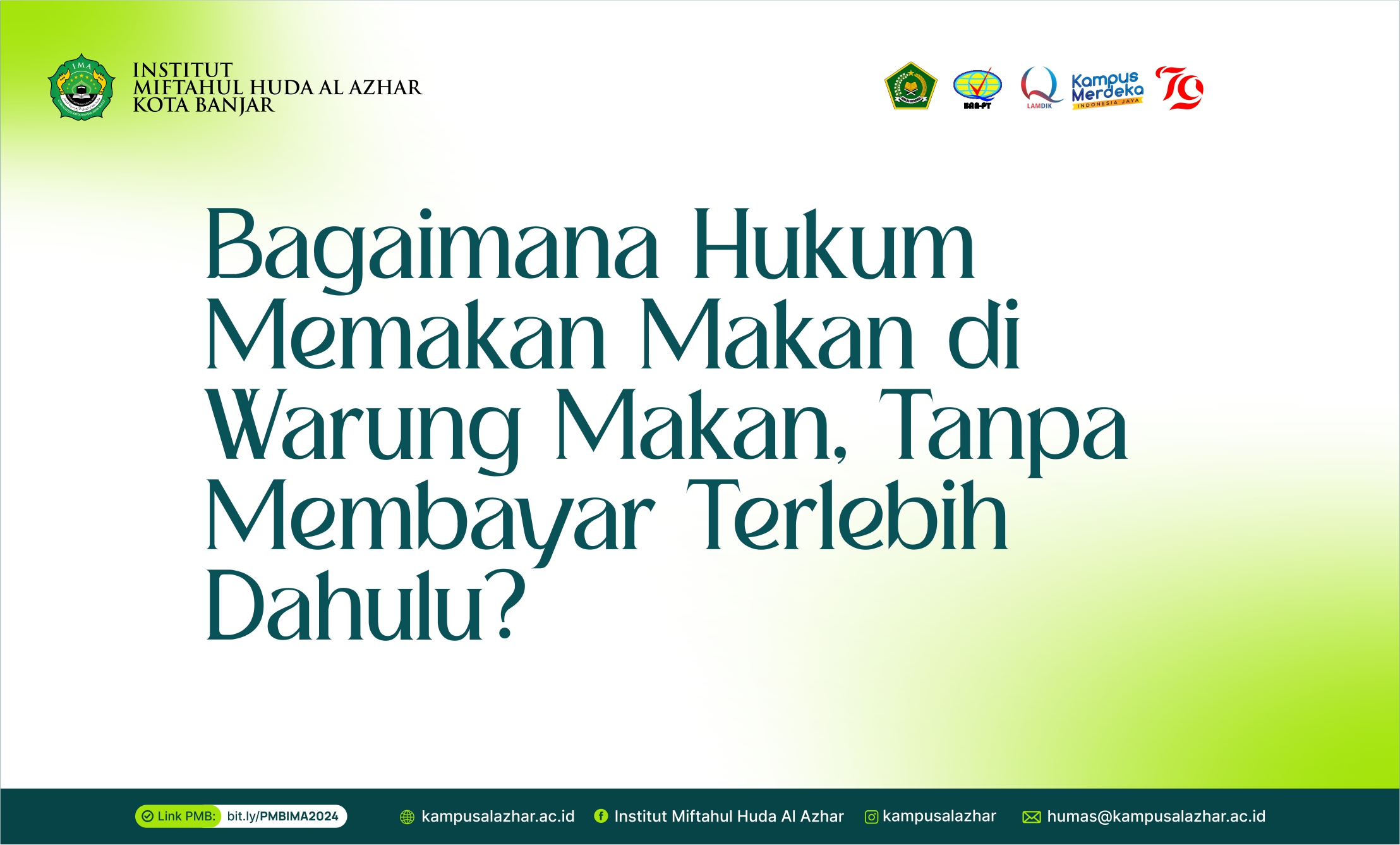 Bagaimana Hukum Memakan Makan di Warung Makan, Tanpa Membayar Terlebih Dahulu?