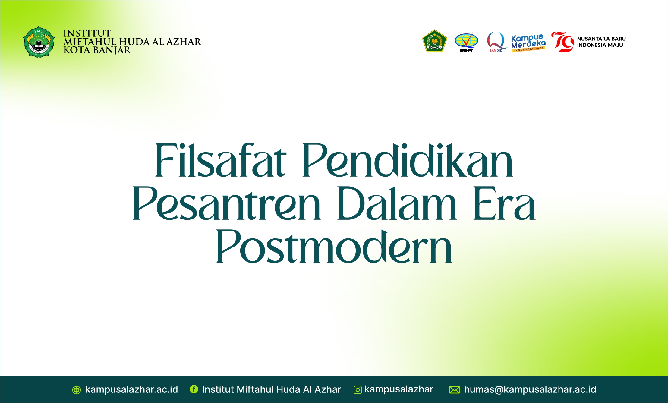 Filsafat Pendidikan Pesantren Dalam Era Postmodern