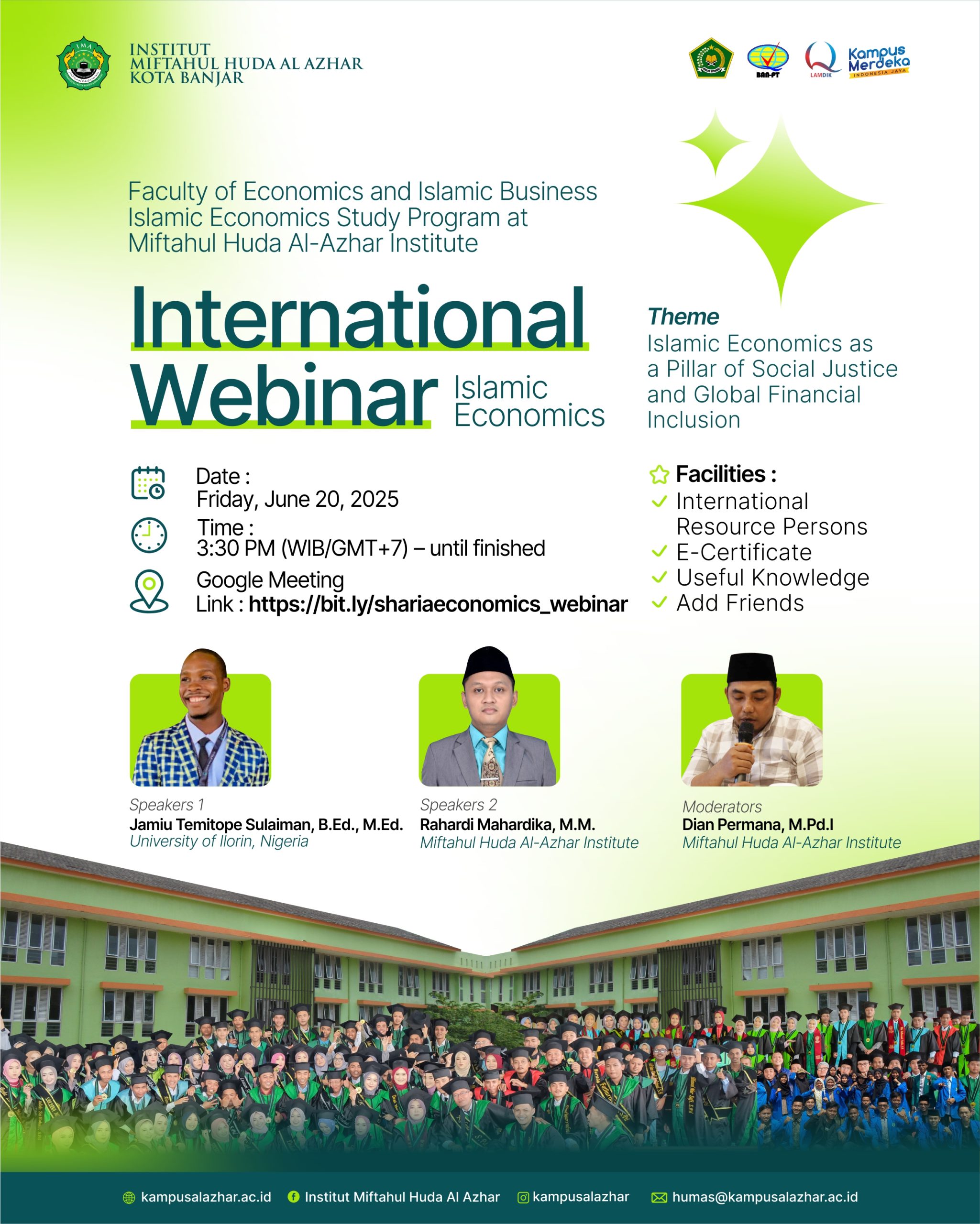 IMA Kota Banjar dan University of Ilorin, Nigeria, Gelar Webinar Internasional: Menegaskan Peran Ekonomi Syari’ah dalam Keadilan Sosial Global